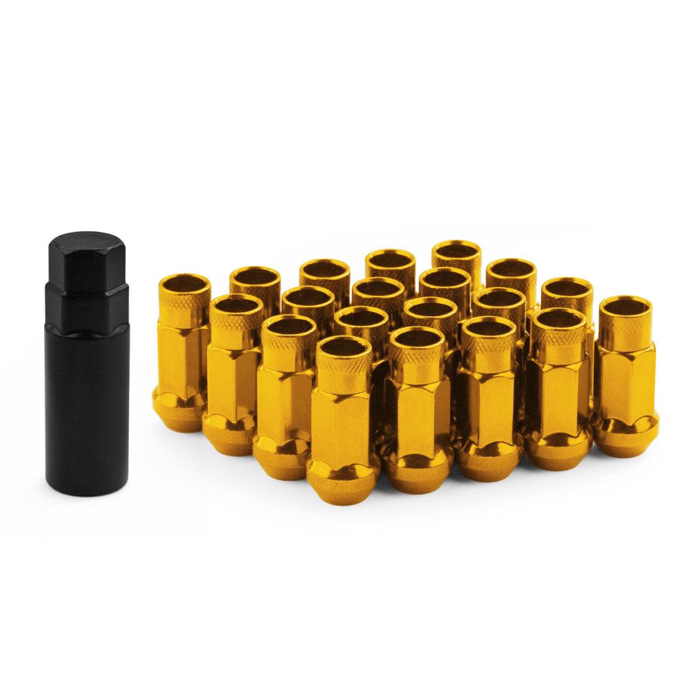 RASTP-20pcs/set Universal Steel Racing Lug Nut V48 Auto Steel Acorn Rim Extended Open End Wheel Lug Nuts M12X1.5/1.25 RS-LN031