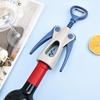 Wine Bottle Opener Ergonomic Handle Wing Corkscrew with Non-Slip Grip Dual Function Bottle Opener for Cork Beer Caps Portable Bar Tool for Home Party