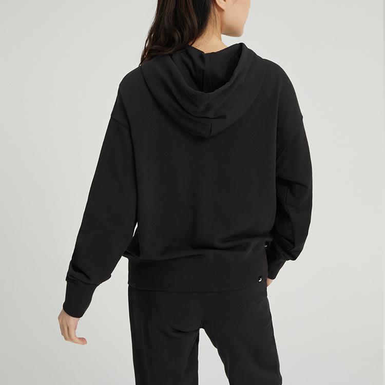 Puma Однотонная повседневная куртка на молнии с капюшоном, женские куртки, черный цвет 676654-01