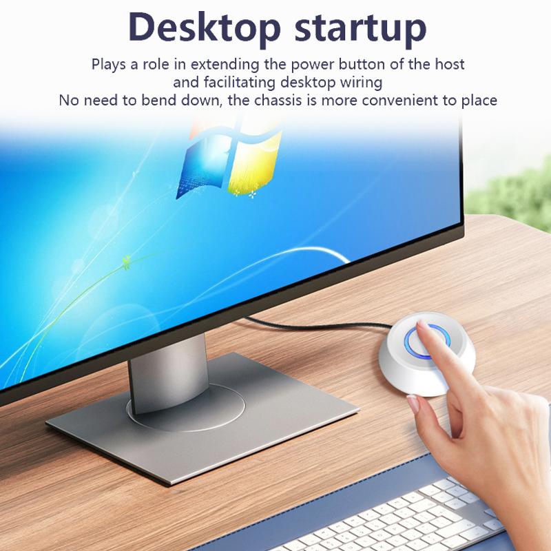Многофункциональный 2-метровый светодиодный светильник, выключатель питания для настольного компьютера, материнская плата ПК, внешний пусковой выключатель, кнопка включения/выключения питания, удлинительный кабель