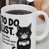 Кружка-список дел кота Керамическая чайная чашка с юмористическим списком