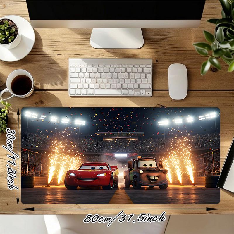 1Pc Cars Flames Gaming Mouse Pad Keyboard Desk Mat Non-slip Rubber Lock Edge Waterproof Computer Mousepad for Office Home Decor S1178