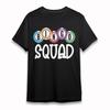 Men's Trend Classic T-Shirt Bingo Squad Graphic Tee Black Cotton Short Oversize