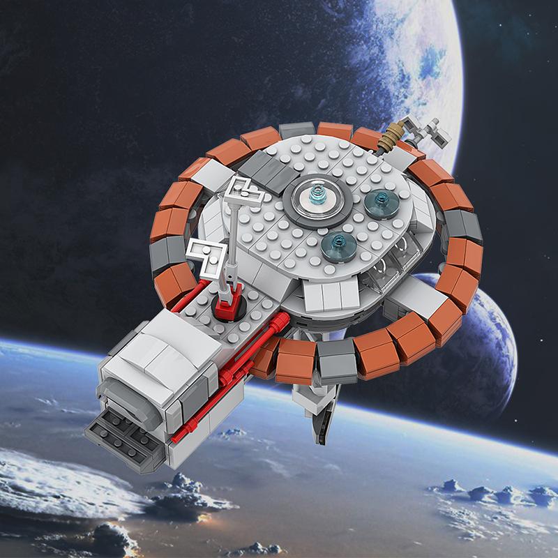 MOC For Thunderbird 5 Puppet Show Special Rescue Vehicle Building Blocks Kit Rocket Spacecraft Airship Bricks Toys Children Gift