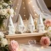 Подарки на годовщину для пар, 4 шт., Розовые безликие гномы-украшения, 3D-печатные фигурки гномов, Фигурки для микроландшафта, Романтические для стола