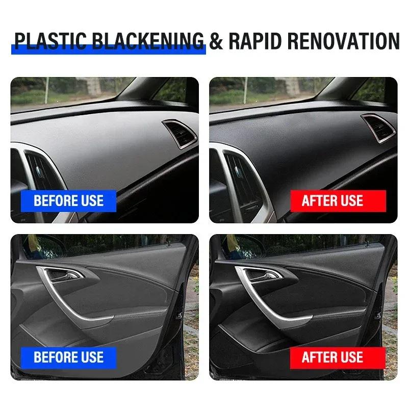 Car Plastic Restorer Back To Black Gloss Car Cleaning Products Plastic Leather Restore Auto Polish and Repair Coating Renovator