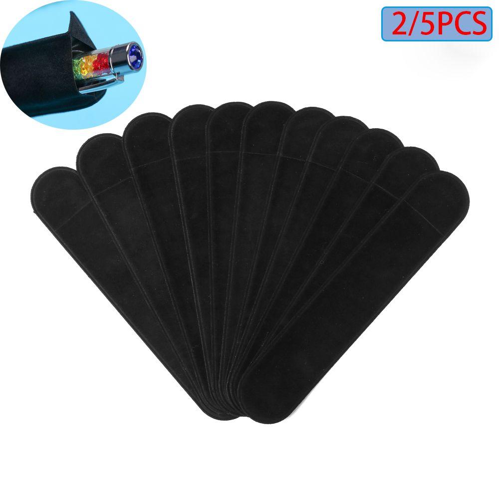 2/5pcs Gift Bag Round Square Flocking Cloth Pen Pouch Pencil Bag Case Velvet