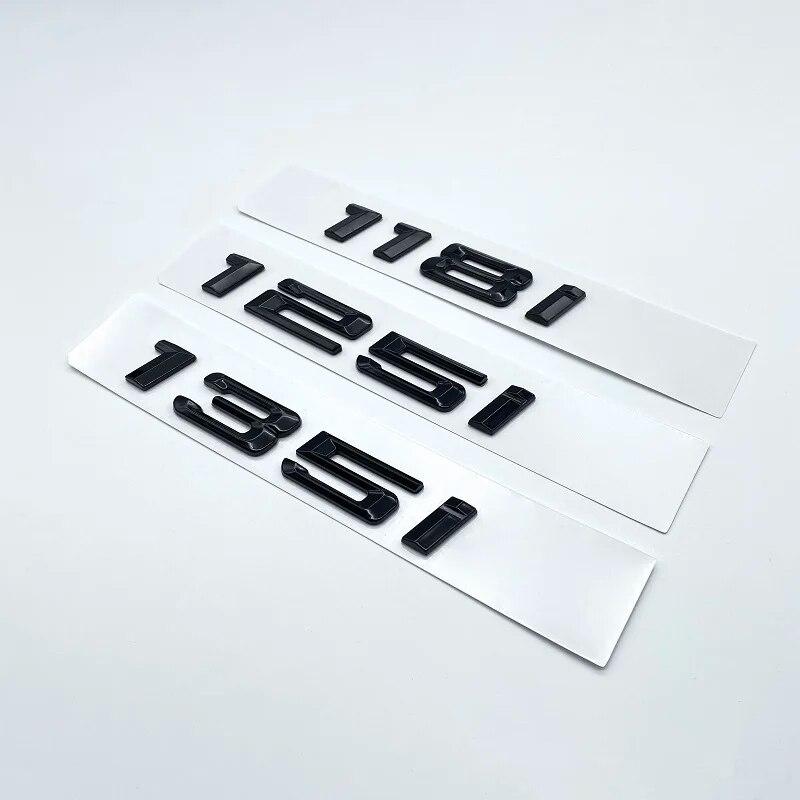 Old Font Numbers Letter 116i 118i 120i 125i 128i 130i 135i 140i Top ABS Emblem for BMW 1 Series Car Trunk Nameplate Logo Sticker