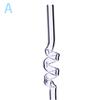 Creative Heat-Resistant Transparent Glass Straw Milk Tea Juice Reusable Glass Twist Straws Bending Long Stem Sip Straw