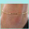 Timeless Women Simple Gold Plated Chain Anklet With Classic And Versatile Design