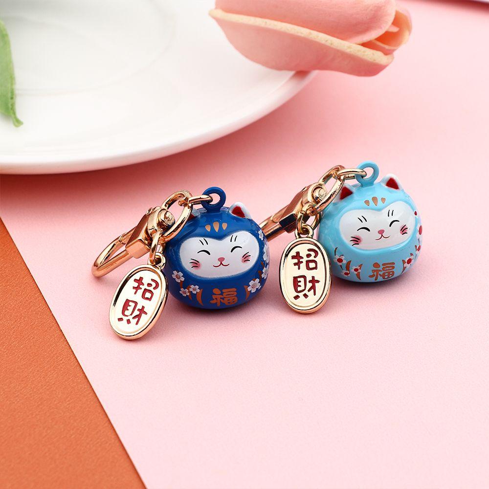 Woman Car Pendant Bag Charm Cute Key Chains Cartoon Keychain Lucky Cat Keychains Pendant Keyring