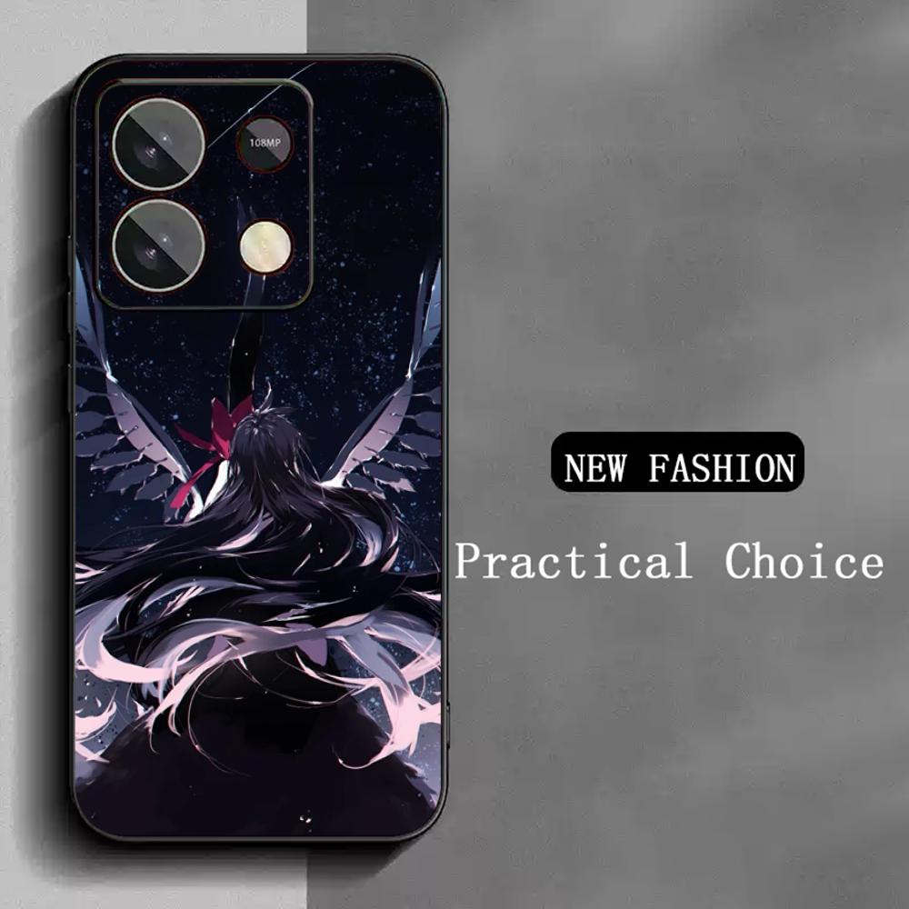 Чехол для телефона Madoka Magica с дизайном милой девочки Для Redmi Note 14 13 12 11 Pro Plus S 5G 14C A3 Мягкий черный чехол для телефона