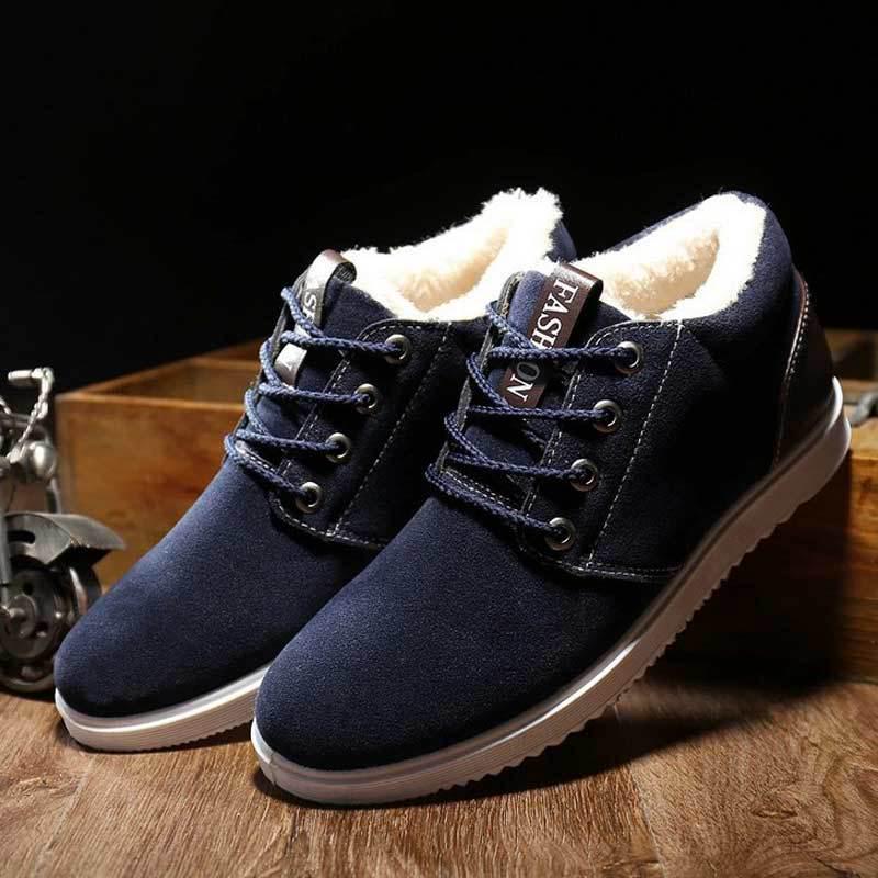Winter Fashion Men's Warm And Plush High Top Cotton Shoes