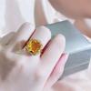 BELLA BOX Роскошное кольцо для женщин, серебряное кольцо с имитацией топаза, стильные женские обручальные ювелирные украшения