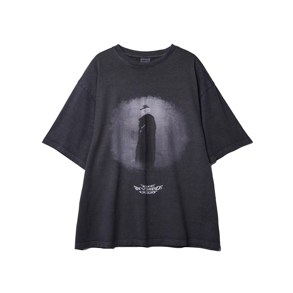 NONFLOOR Distressed Invisible Guest T-Shirt Washed Charcoal