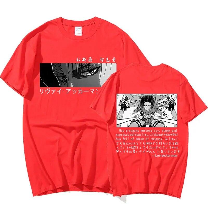 Аниме «Атака Титанов» футболка с принтом Levi Eyes с коротким рукавом унисекс женская футболка унисекс летняя одежда для косплея хлопковые топы больших размеров