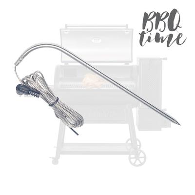 Зонд для мяса с высокотемпературным проводом для измерения температуры пищи во время работы в печи для барбекю, датчик определения температуры