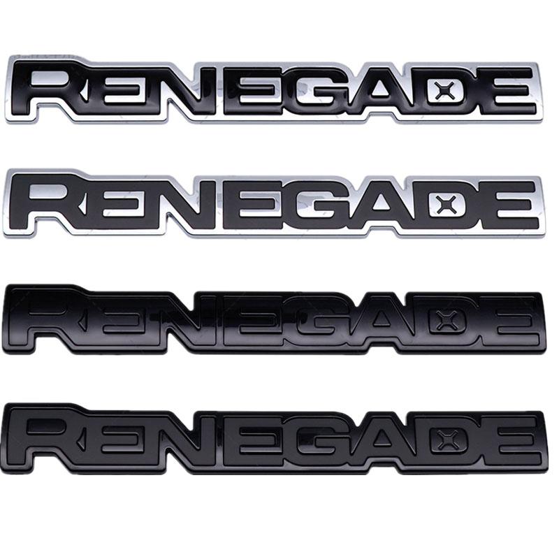3D Металлическая эмблема-значок "RENEGADE" для Jeep Renegade 2015-2025 Задняя дверь багажника Боковая сторона Стикер для стайлинга автомобиля Аксессуары для тюнинга авто tr1