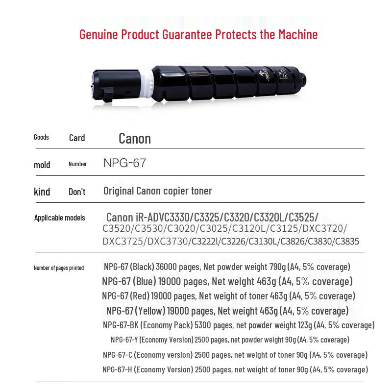 Canon NPG-67BK Original Black Toner