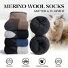 5 Pairs Men Warm Winter Socks Fleece Lined Crew Socks Color Block Thickened Thermal Socks for Daily Wear Street Work Sports