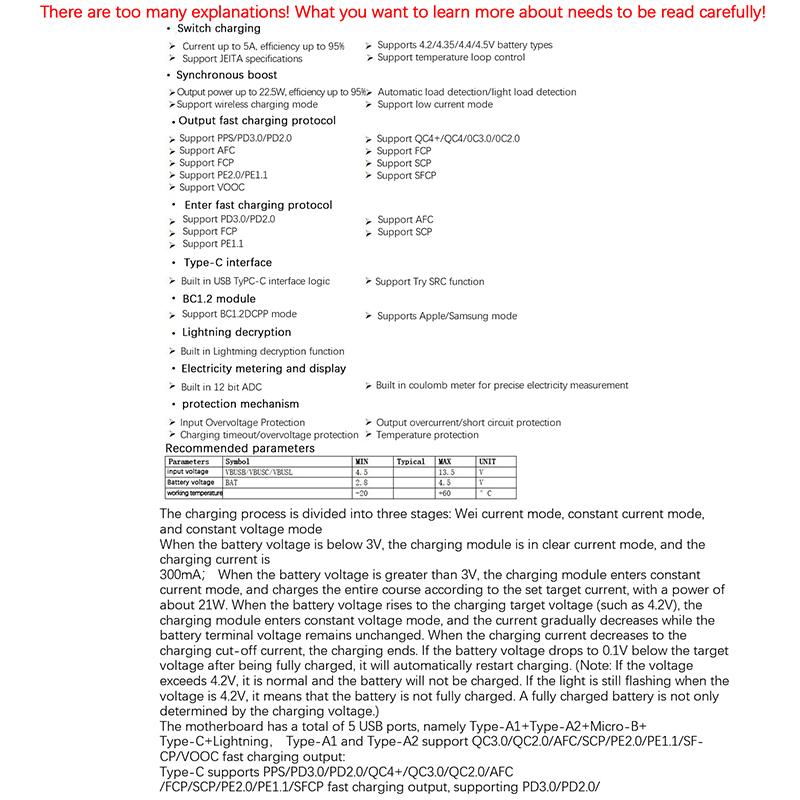 Qc4.0+Pd3.0 Светодиодный Двойной USB 22.5 Вт Micro/Type-C USB Мобильный Пауэрбанк 18650 Модуль Зарядки Защита от Температуры / Цепи
