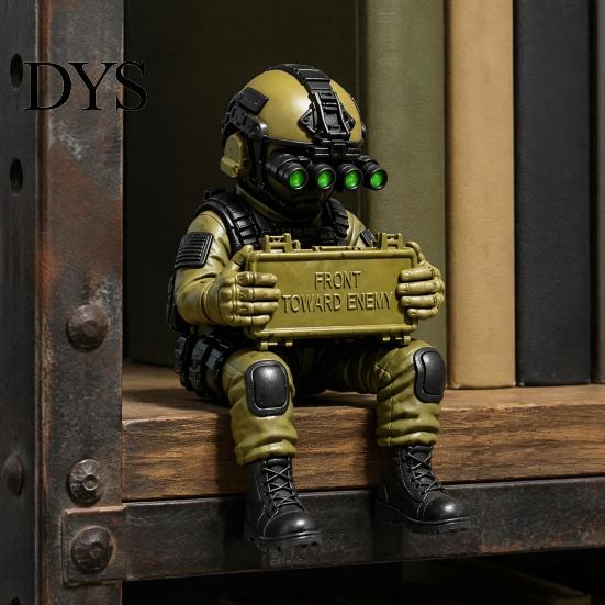 Special Forces Model Kits Tactical Soldier Desk Figurine, 3D Printed Hyper-Realistic Mini Military Decor, Modern Action Figures Front Toward