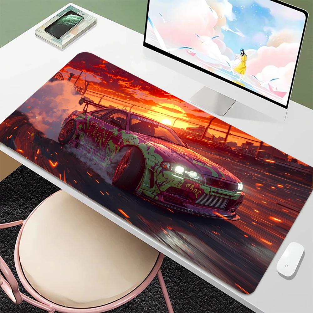 Cool Car Design Mouse Pad Large Computer Office Game Table Mats XXL Rubber Anti-slip PC Gaming Keyboard Mousepads Long Desk Pads