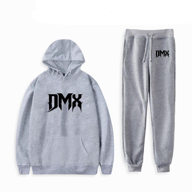 Американский рэпер DMX с принтом для мужчин и женщин, комплект толстовок, повседневная толстовка и брюки, комплект из 2 предметов, спортивный костюм большого размера, модная одежда унисекс