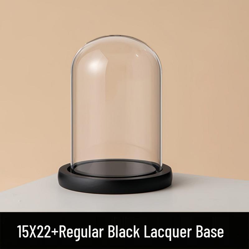 Eternal Flower Glass Dome: Modern Home Decor with Preserved Flowers and Handcrafted Figurine