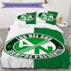Atlético Nacional Pattern Bedding,Quilt Set Quilt Cover Pillowcase Home Birthday Gift(1 * Duvet Cover + 2 * Pillowcase, Without Core)_lx