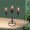 3 Arms Candle Holder Stick Iron Candelabra Ornament Fashion Candlelight Stand for