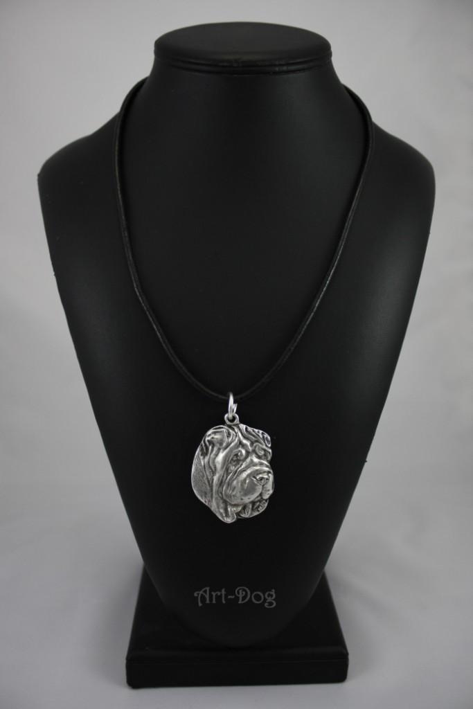 Shar Pei – Necklace with dog, silver-plated pendant for dog fan | Art-Dog