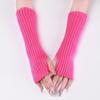 White Black Knitted Gloves Fingerless Ankle Wrist Sleeves Harajuku Long Wrist Gloves Girl Boys