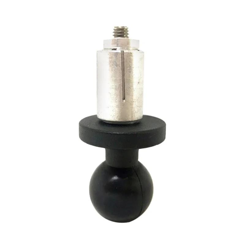 Aluminum Base Rubber Motorcycle Bike Mount Black Fork Stem with Ball Head for RAM Gopro Adapter