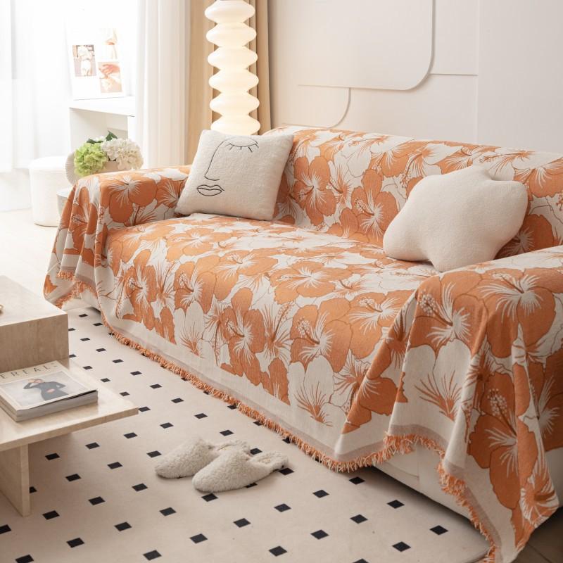 Чехол для дивана из синели, ткань, одеяло для дивана, полное покрытие, универсальный пылезащитный чехол на четыре сезона, чехол для полотенец для дивана, подушка для дивана с кисточкой