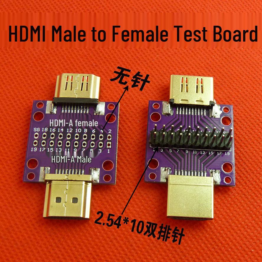 Адаптерная плата HDMI «папа» — «мама» с печатной платой для взаимного преобразования и HD-интерфейсом.