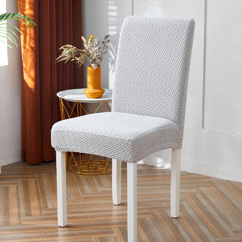 Новый жаккардовый чехол для стула на обеденный стол, чехол для спинки, встроенный эластичный чехол для сиденья, чехол для домашнего табурета, простой