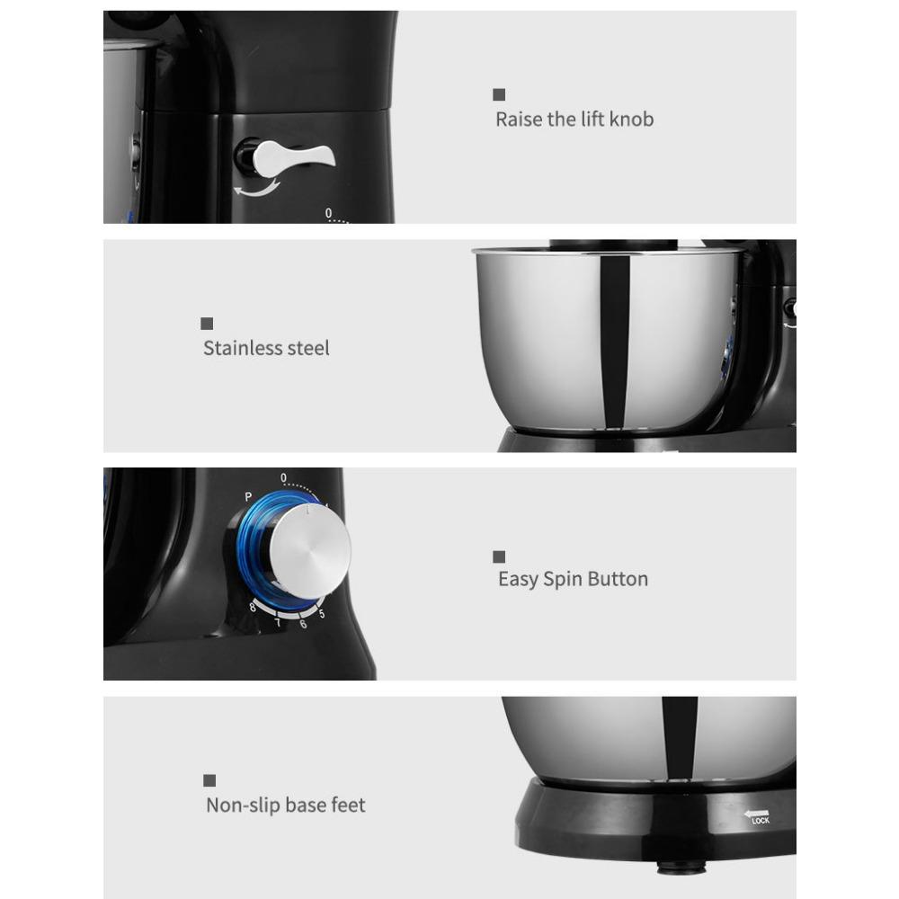 Машинка для замешивания теста, бытовой миксер для шеф-повара, 5 л, стационарный миксер