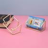 1PC Business Card Holder, Desktop Business Card Storage Rack, Simple Business Card Box Storage Seat, Metal Business Card Holder.