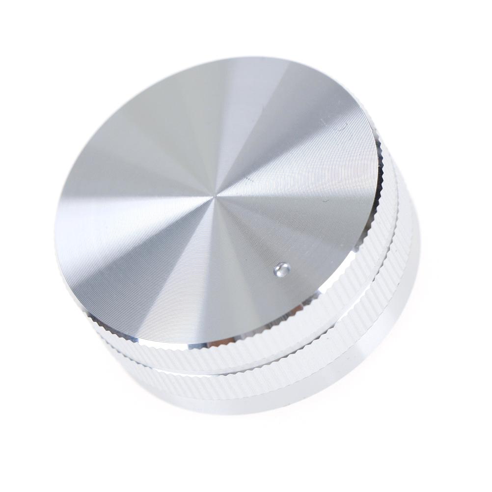 1Pcs High Quality Aluminum Potentiometer Knob Cap Dia 40mm Volume Control Knob Aluminum Knob Audio Knob Switch Caps Silver Color
