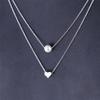 Творческий ручной работы свадебный 925 стерлингового серебра Love Heart Pearl многослойные ожерелья-чокеры для женщин и девушек подарок воротник N082