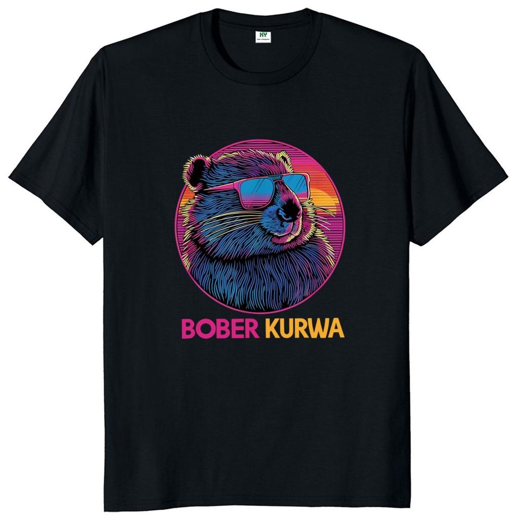 Bober Kurwa Bobr T Shirt Retro Funny Meme Trend Y2k Graphic T-shirt Soft Unisex 100% Cotton Tee Tops