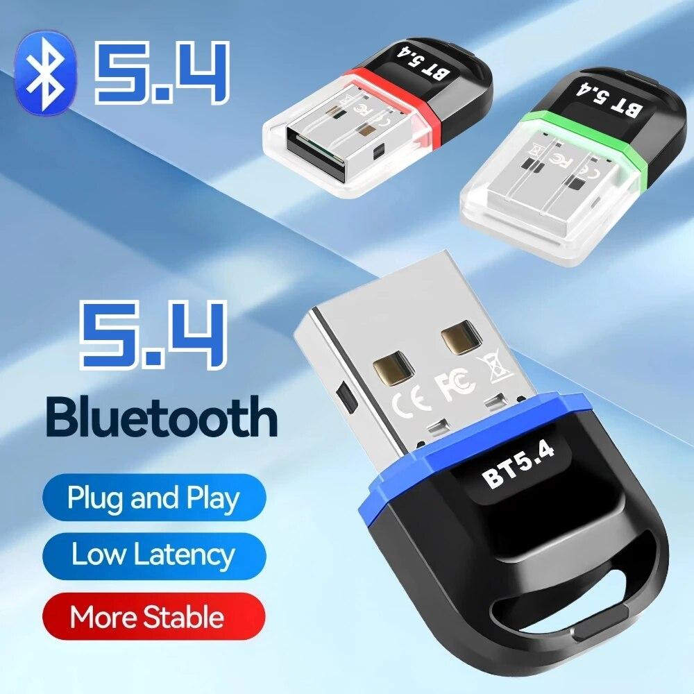 USB Bluetooth 5.4 адаптер беспроводной музыкальный передатчик приемник Bluetooth Dongle беспроводной USB адаптер для компьютера ПК ноутбука