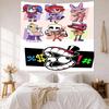 Digital Circus Wall Decor Tapestry Art For Pet Memorial Birthdaywedding Party Backdrop Family Gift