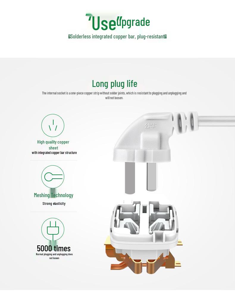 GN-606/607 Power Strip: Four-Outlet Extension Cord with Master Control