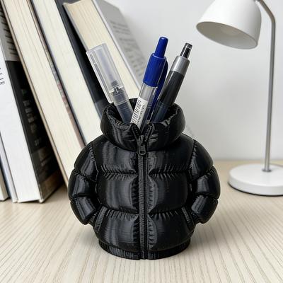 1 шт. Милый держатель для ручек в форме пуховика, Креативный 3D-печатный для классной комнаты, студента, Настольные канцелярские принадлежности, Украшение для рабочего стола в домашнем офисе