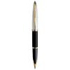 Перьевая ручка Waterman Karen Deluxe Black Silver GT с тонким кончиком и золотым пером 18 карат в подарочной коробке, подлинно импортная S0699920 &