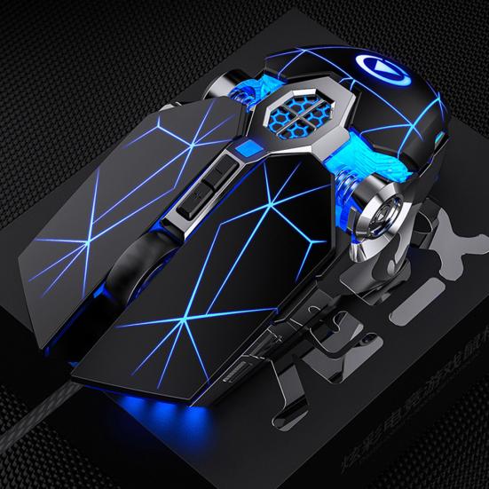 A7 2.4G Беспроводная Бесшумная Игровая Портативная Перезаряжаемая Мышь с Подсветкой для Ноутбуков