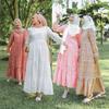 M207# Muslim Middle East Women's Hollow Lace Dress - Malaysia & Indonesia