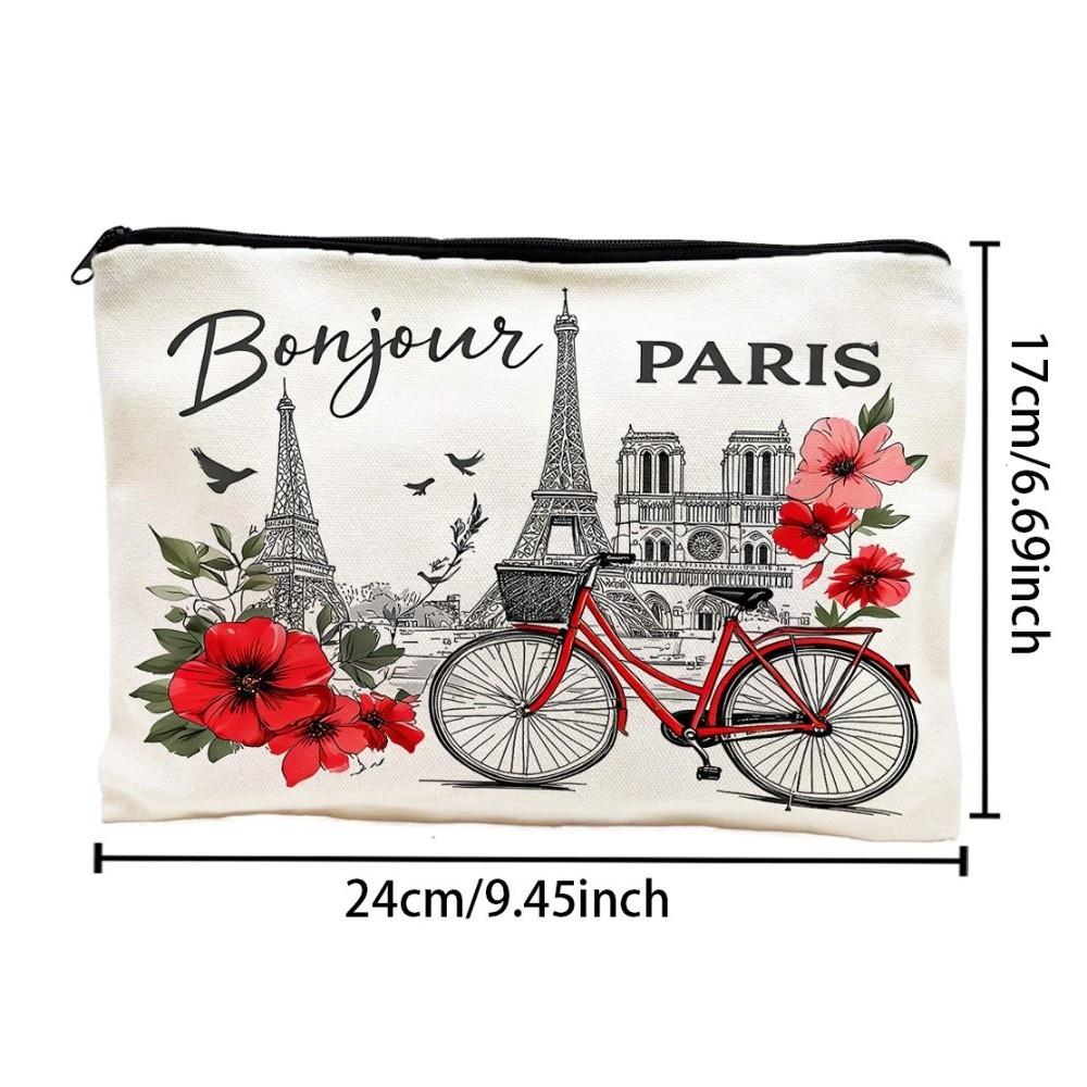 Floral Print Travel Makeup Organizer Large Capacity Toiletry Case Durable Cosmetic Bag Bridesmaid